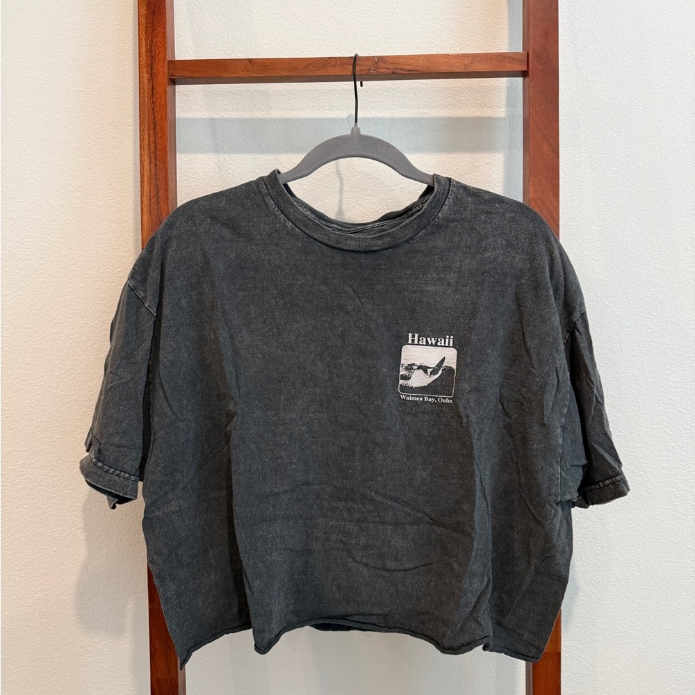 Urban Outfitters Black Graphic Crop Top